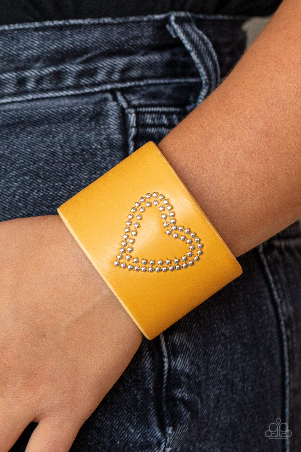 Rodeo Romance - Yellow Leather Cuff - Paparazzi Accessories - Paparazzi Accessories 