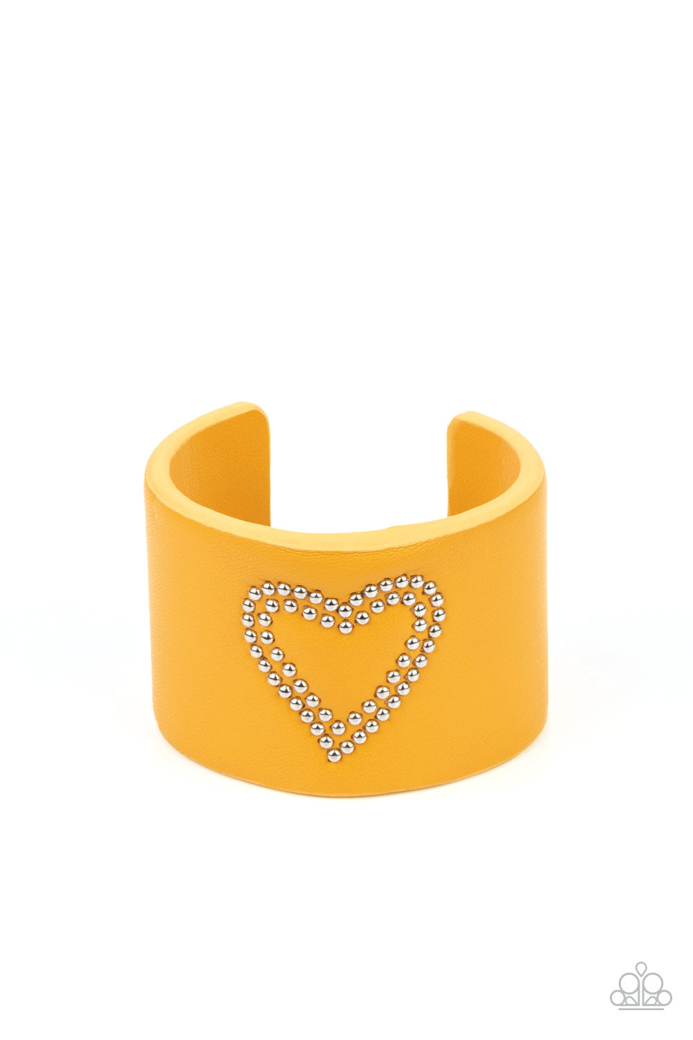 Rodeo Romance - Yellow Leather Cuff - Paparazzi Accessories - Paparazzi Accessories 