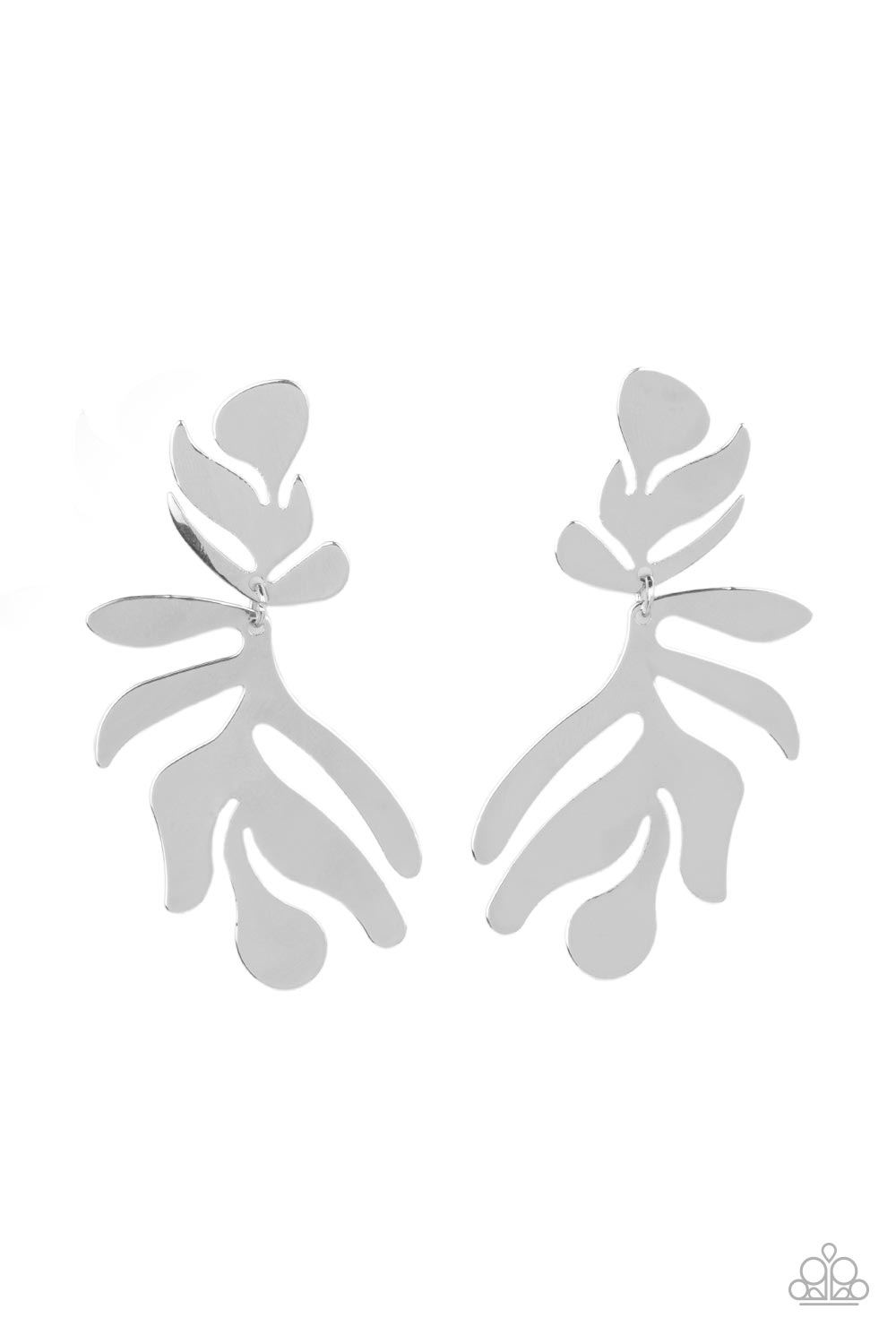 Palm Picnic - Silver Earrings - Paparazzi Accessories 