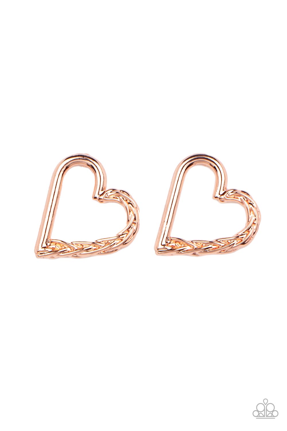 Cupid, Who? - Copper Heart Earrings - Paparazzi Accessories - Paparazzi Accessories 