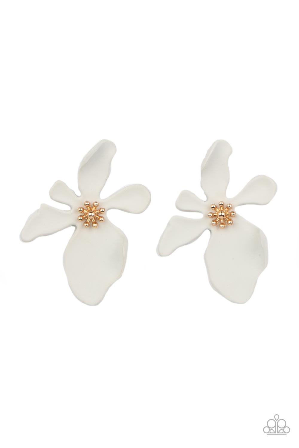 Hawaiian Heiress - White Earrings - Paparazzi Accessories 