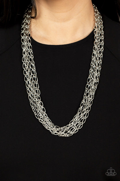 Dynamite Dynamo - Silver - Paparazzi Accessories 