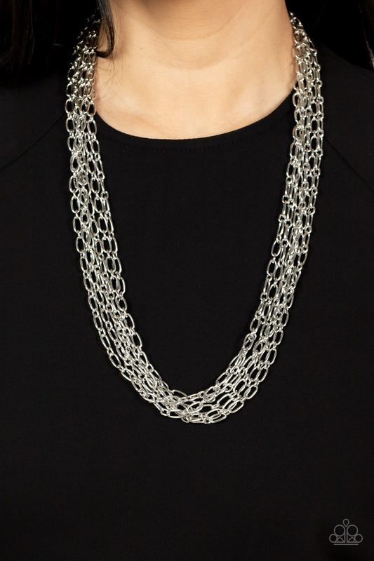 Dynamite Dynamo - Silver - Paparazzi Accessories 