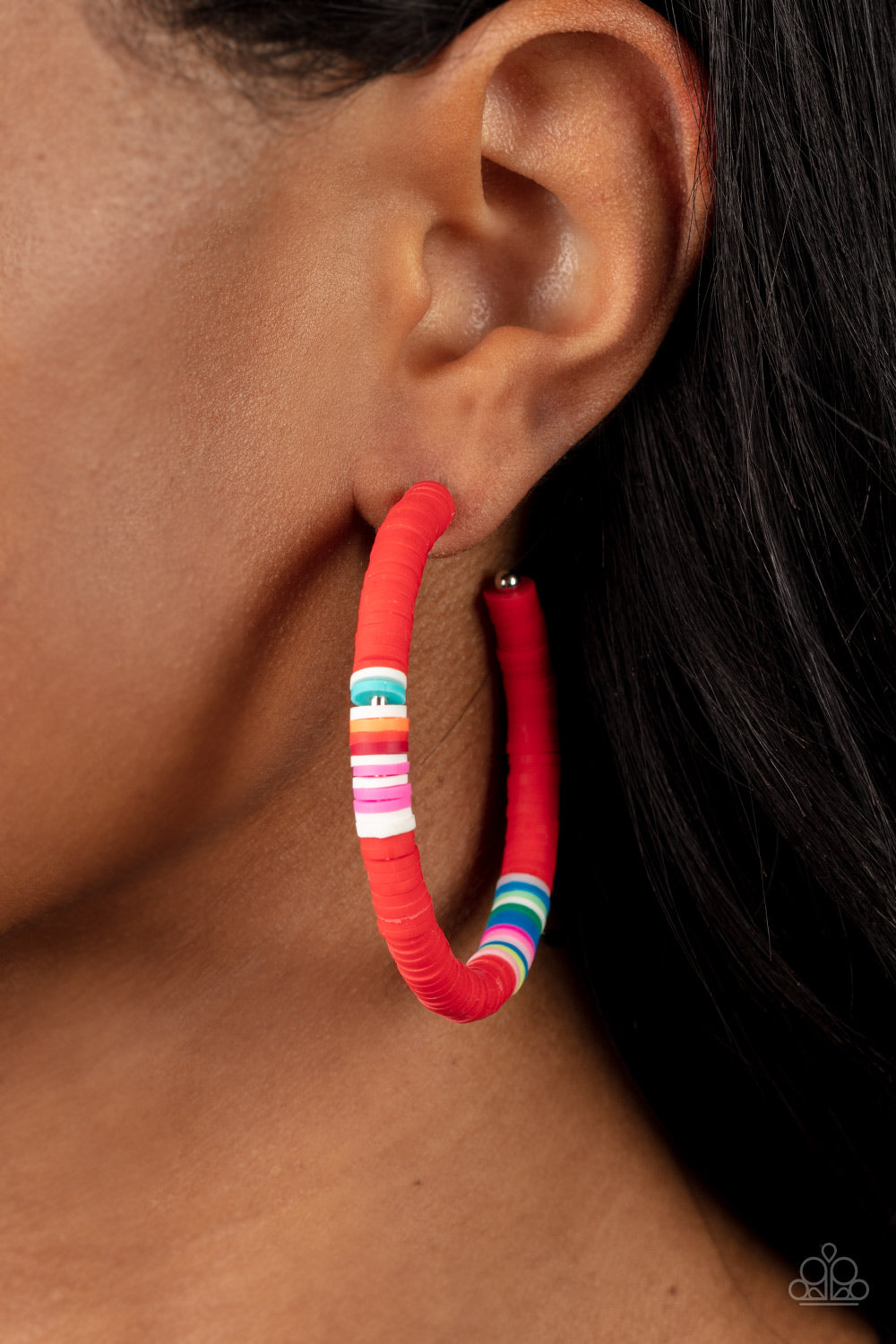 Colorfully Contagious - Red Earrings - Paparazzi Accessories - Paparazzi Accessories 