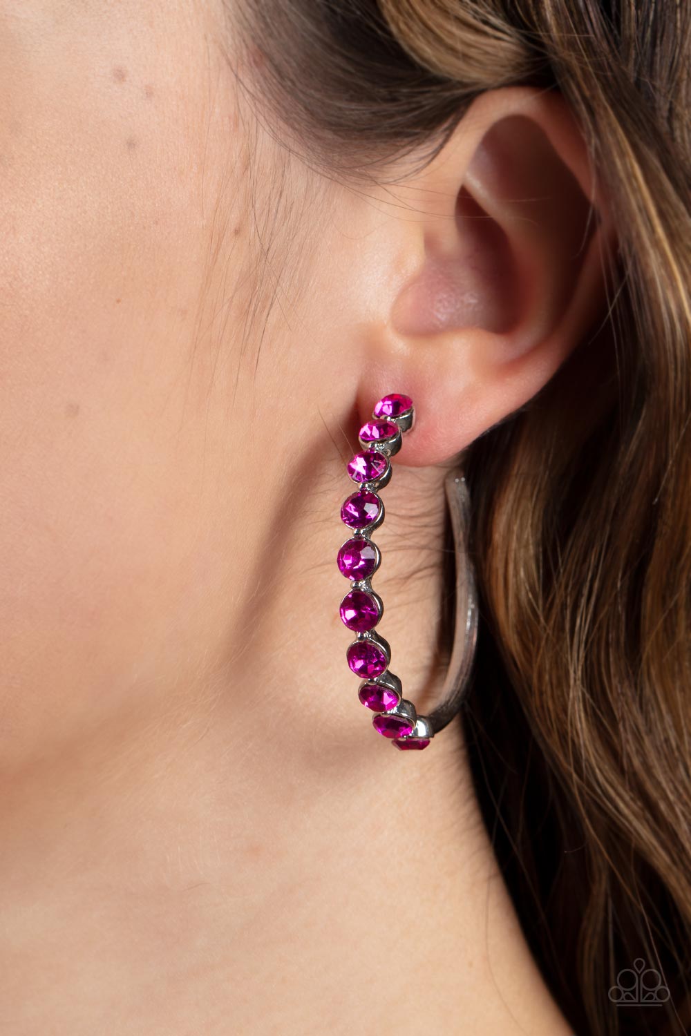 Photo Finish - Pink Earrings - Paparazzi Accessories - Paparazzi Accessories 