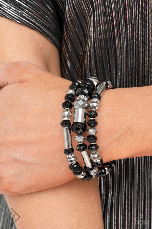 Dynamic Dazzle - Black Bracelet - Paparazzi Accessories - Paparazzi Accessories 