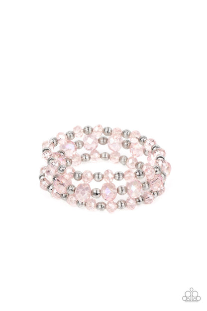 Eiffel Tower Tryst - Pink Bracelets - Paparazzi Accessories 