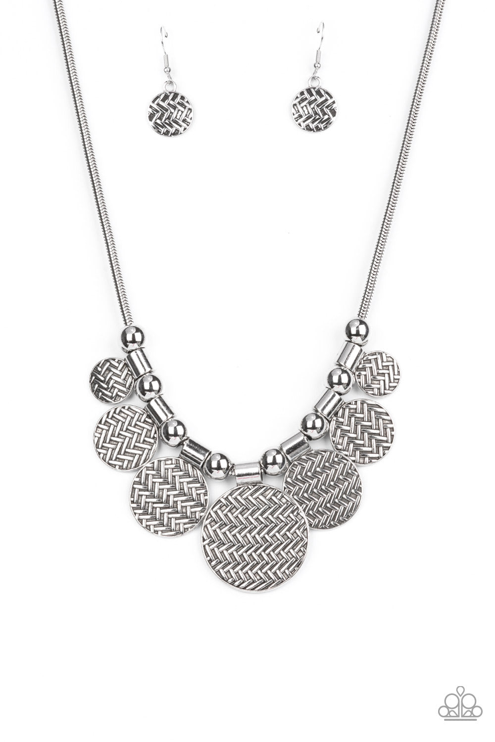 Indigenously Urban - Silver Necklace - Paparazzi Accessories - Paparazzi Accessories 
