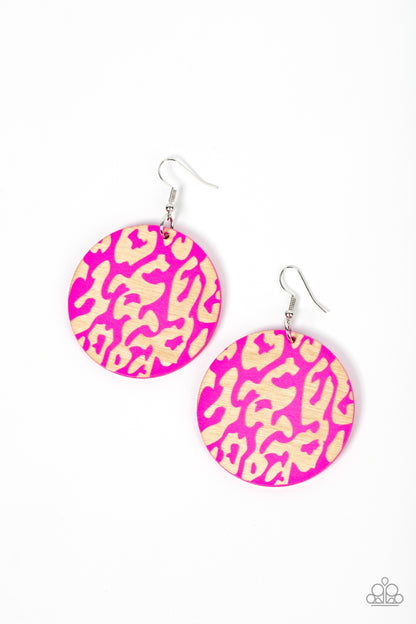 Catwalk Safari - Pink Earrings - Paparazzi Accessories 