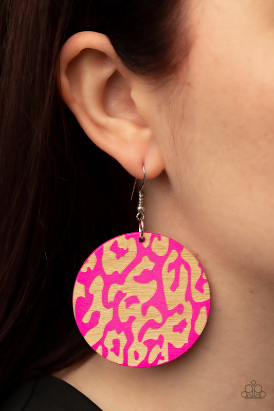 Catwalk Safari - Pink Earrings - Paparazzi Accessories 