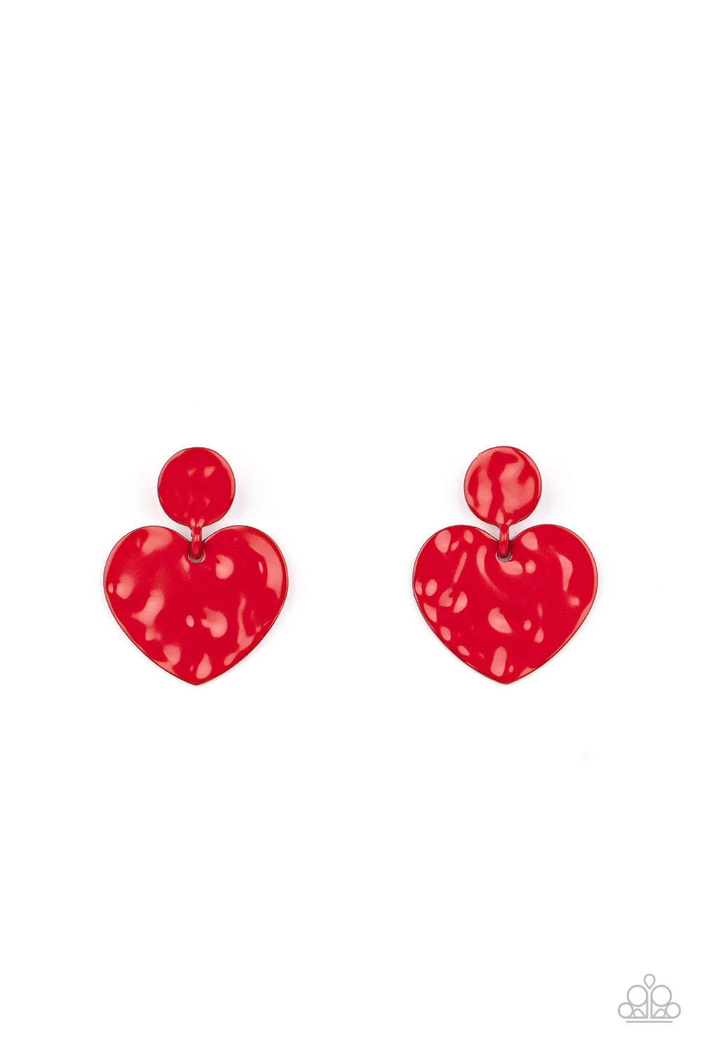 Just a Little Crush - Red Earrings - Paparazzi Accessories - Paparazzi Accessories 