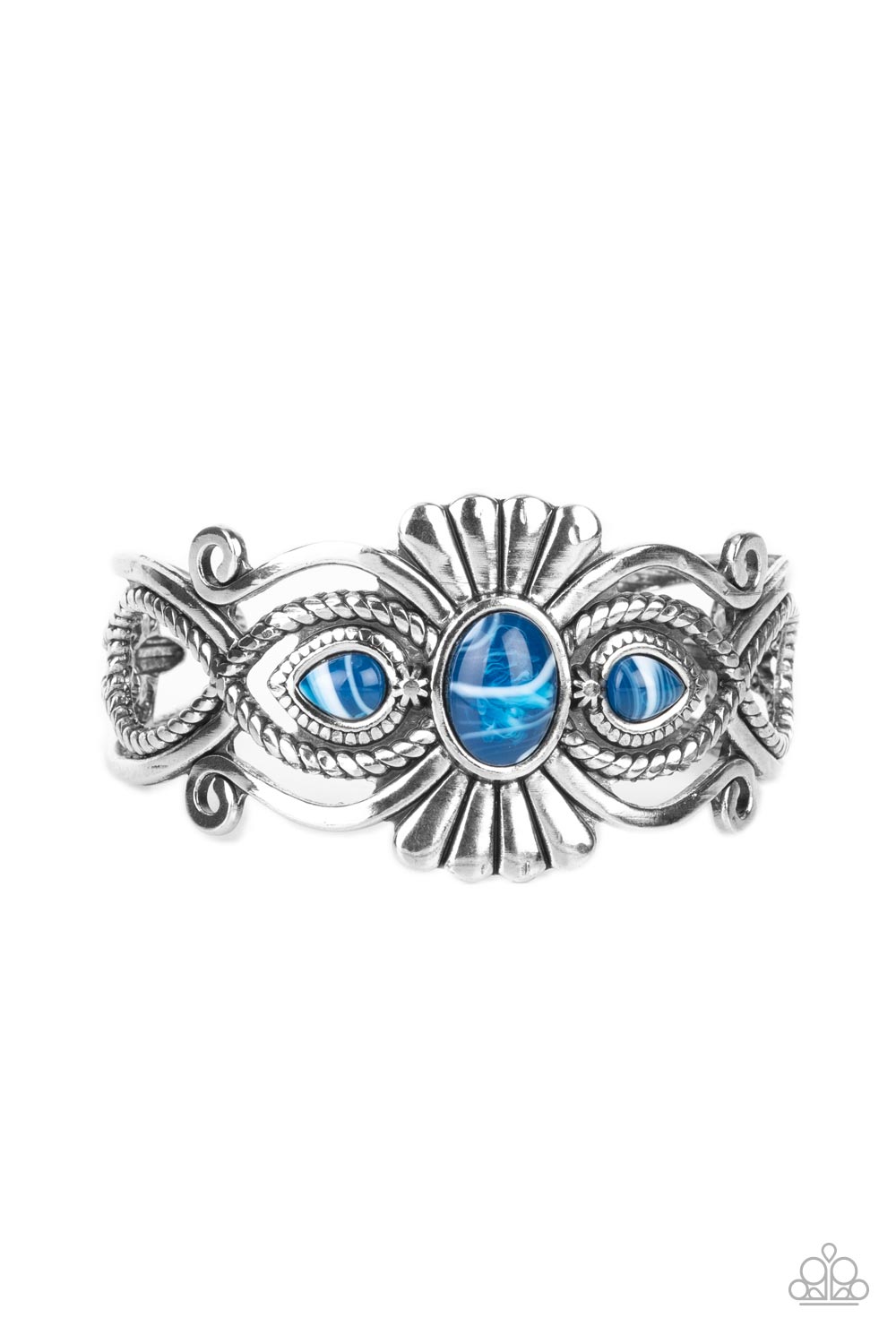 Rural Rumination - Blue Bracelet - Paparazzi Accessories - Paparazzi Accessories 