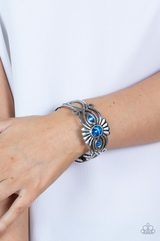 Rural Rumination - Blue Bracelet - Paparazzi Accessories - Paparazzi Accessories 