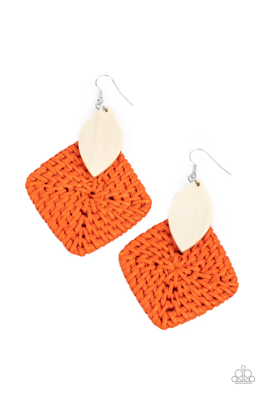 Sabbatical WEAVE - Orange Earrings - Paparazzi Accessories 