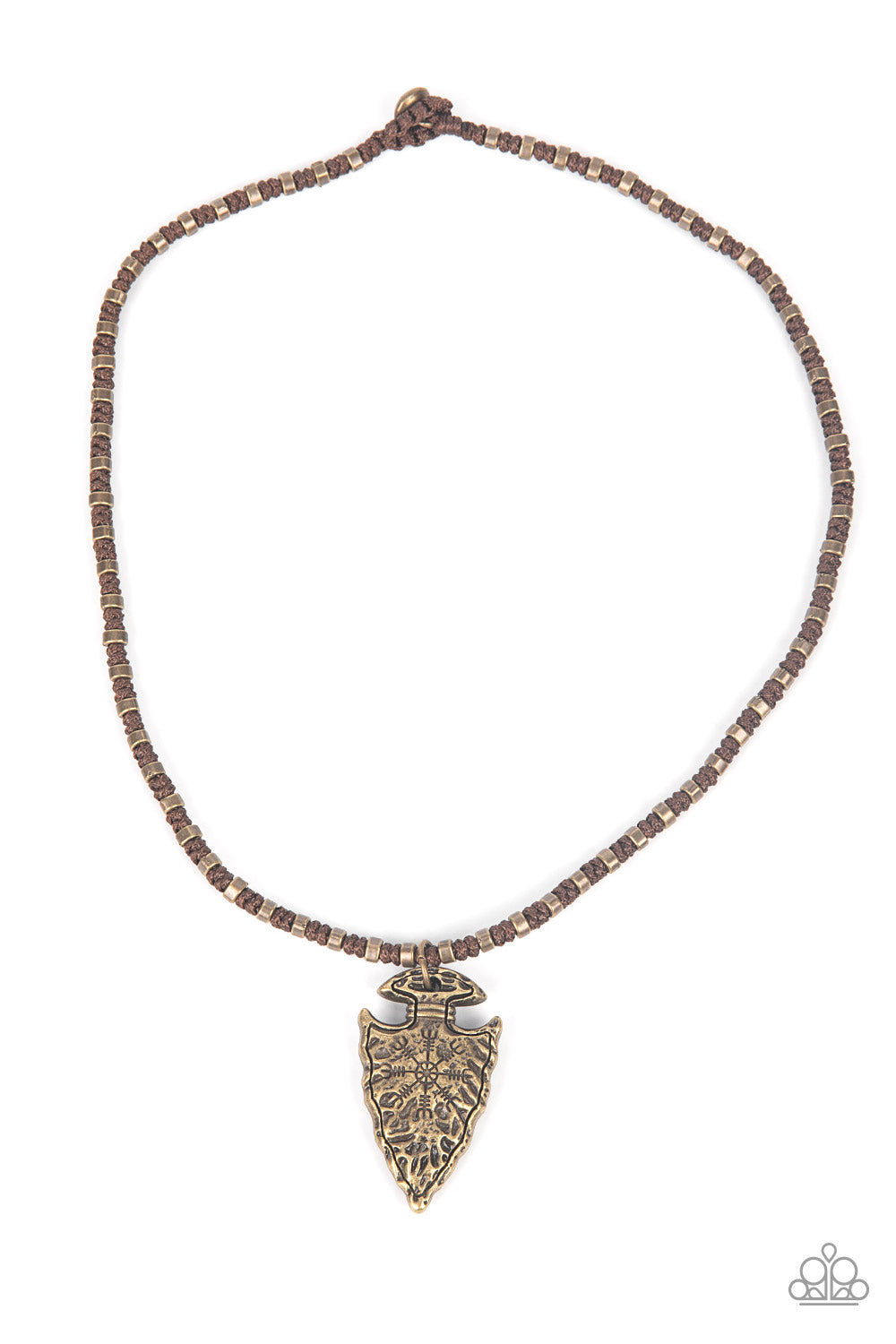 Get Your ARROWHEAD in the Game - Brass Necklace- Paparazzi Accessories - Paparazzi Accessories 