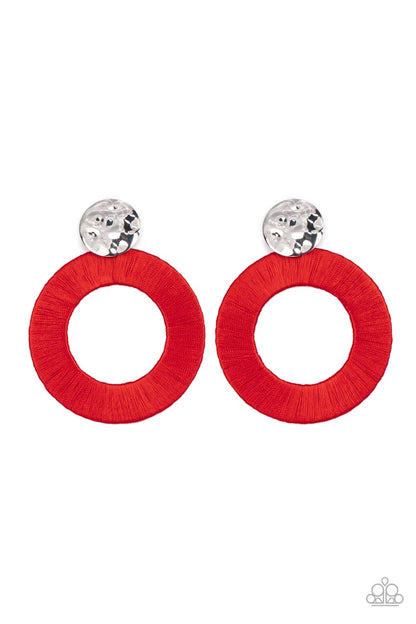 Strategically Sassy - Red Earrings - Paparazzi Accessories - Paparazzi Accessories 