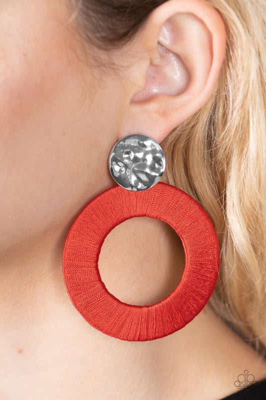 Strategically Sassy - Red Earrings - Paparazzi Accessories - Paparazzi Accessories 