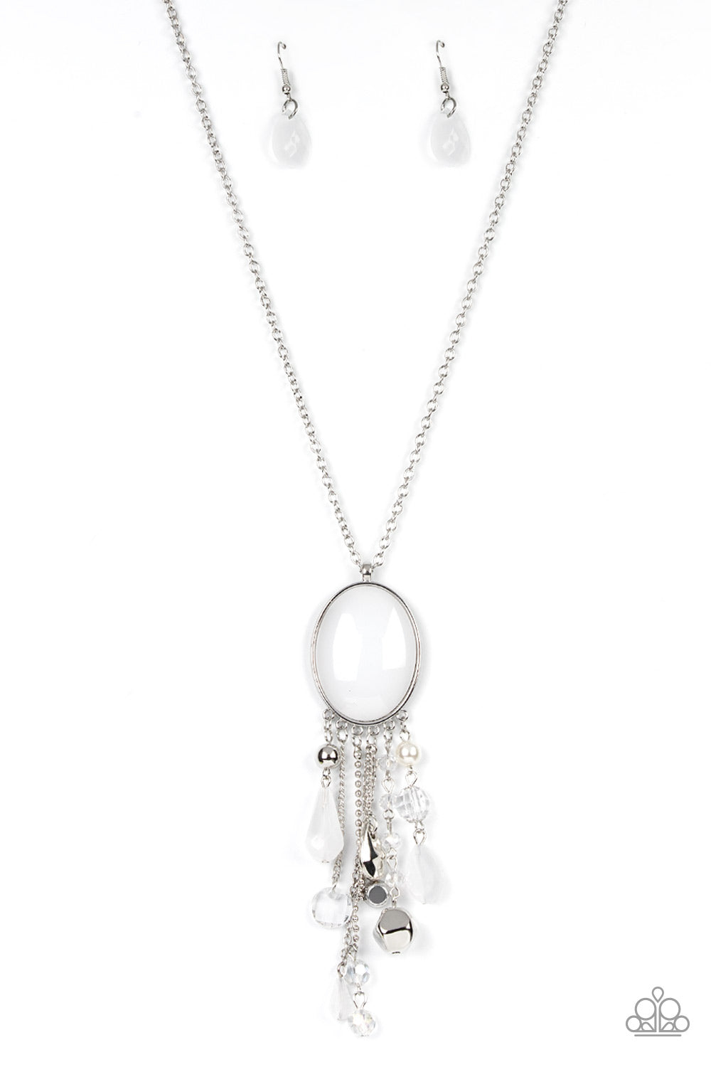Whimsical Wishes - White Necklace - Paparazzi Accessories 