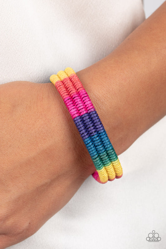 Rainbow Renegade - Multi Bracelet -  Paparazzi Accessories - Paparazzi Accessories 