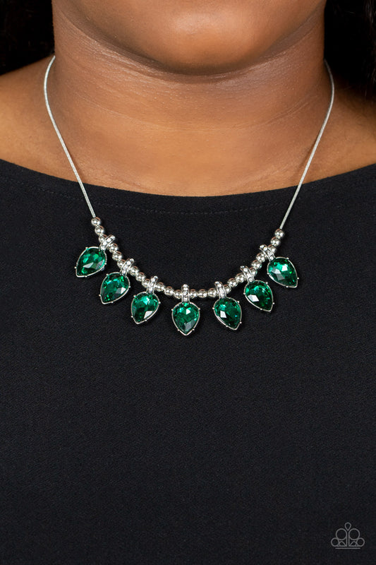 Crown Jewel Couture - Green Necklace - Paparazzi Accessories - Paparazzi Accessories 