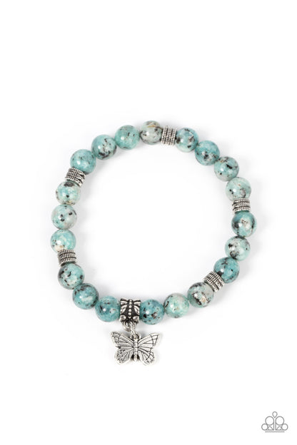Butterfly Nirvana - Blue Butterfly Bracelet - Paparazzi Accessories - Paparazzi Accessories 