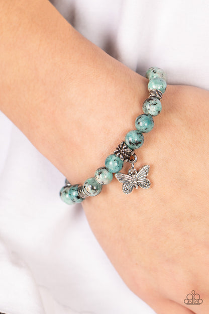 Butterfly Nirvana - Blue Butterfly Bracelet - Paparazzi Accessories - Paparazzi Accessories 