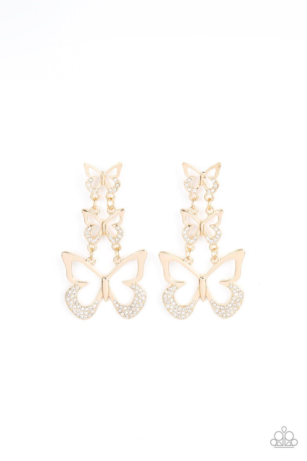 Flamboyant Flutter - Gold Earrings - Paparazzi Accessories - Paparazzi Accessories 