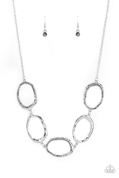 Gritty Go-Getter - Silver Necklace - Paparazzi Accessories - Paparazzi Accessories 