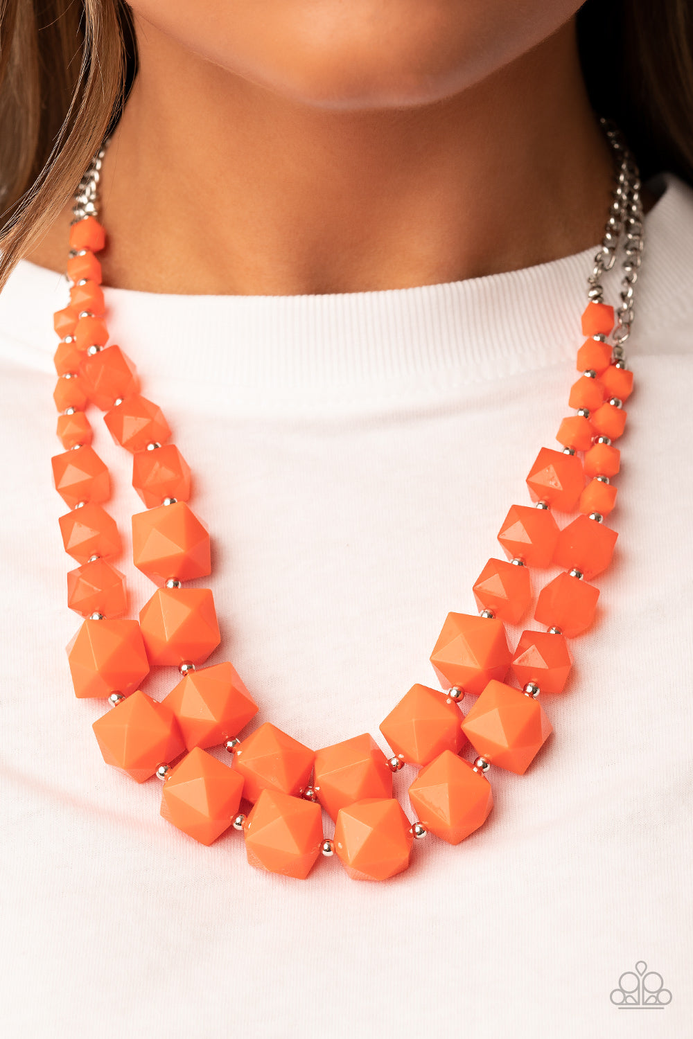 Summer Excursion - Orange Necklace - Paparazzi Accessories - Paparazzi Accessories 