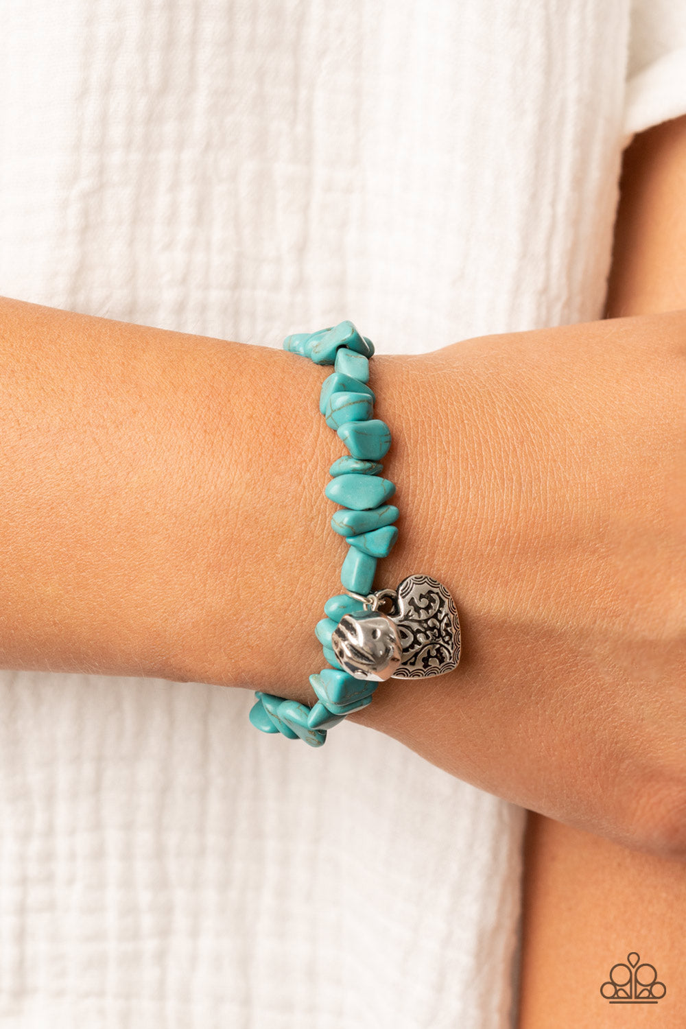 Love You to Pieces - Blue Bracelet - Paparazzi Accessories - Paparazzi Accessories 