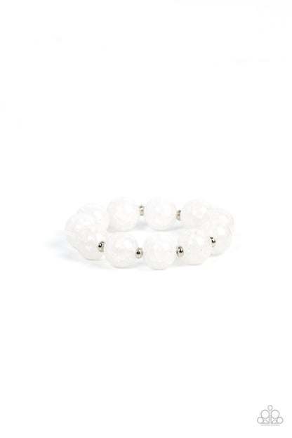 Arctic Affluence - White Bracelet- Paparazzi Accessories - Paparazzi Accessories 