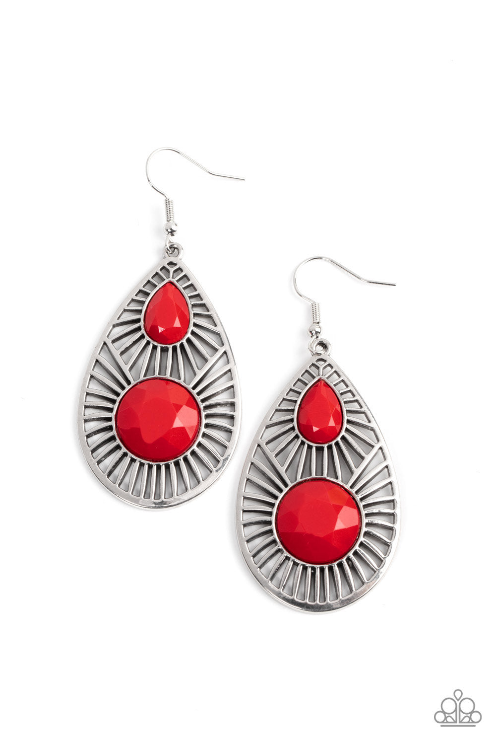 Prima Donna Diva - Red Earrings - Paparazzi Accessories 