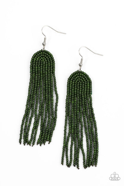 Right as RAINBOW - Green Earrings - Paparazzi Accessories 