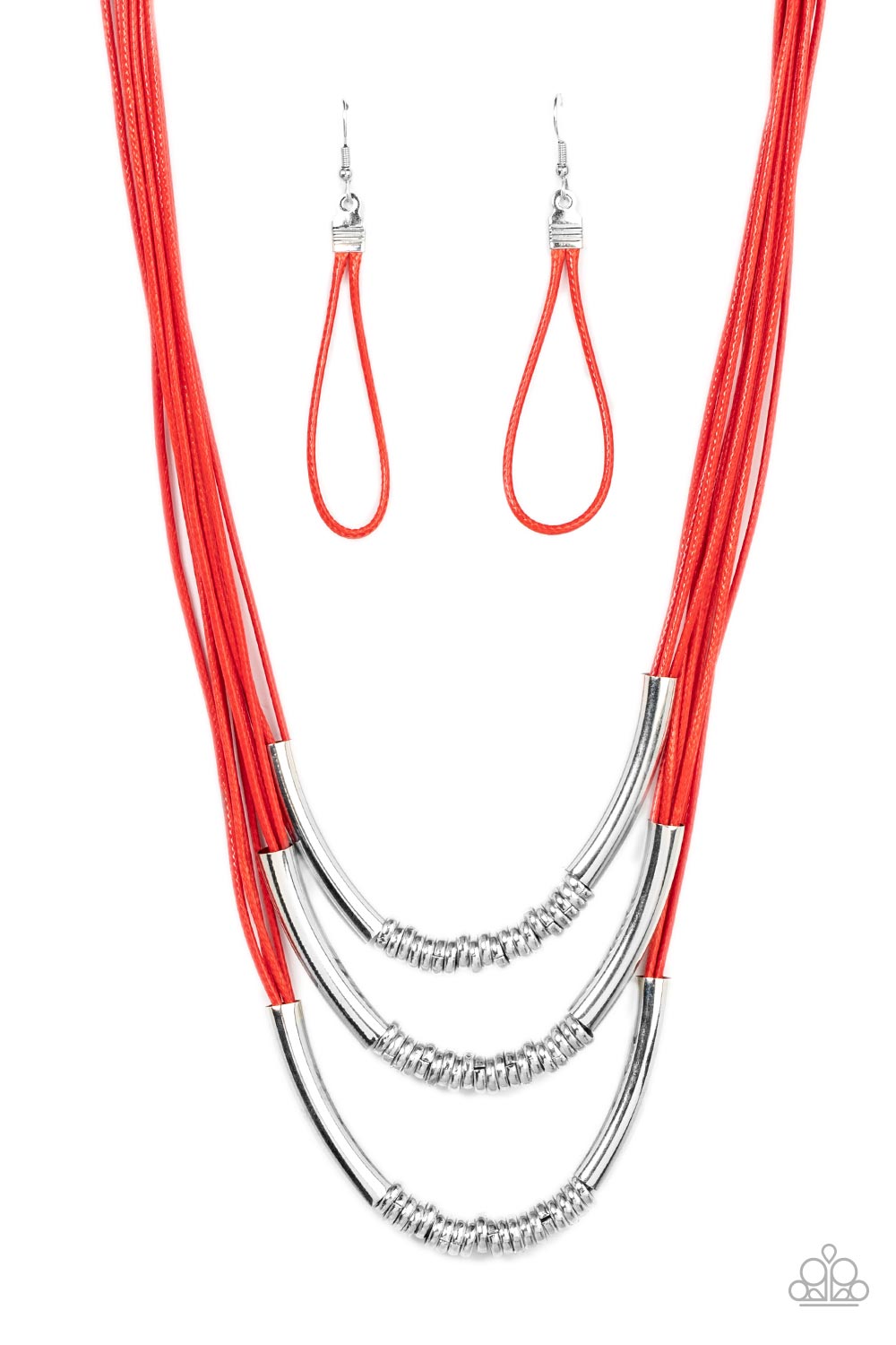 Mechanical Mania - Red Necklace - Paparazzi Accessories - Paparazzi Accessories 