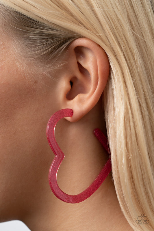 Heart-Throbbing Twinkle - Pink Earrings - Paparazzi Accessories - Paparazzi Accessories 