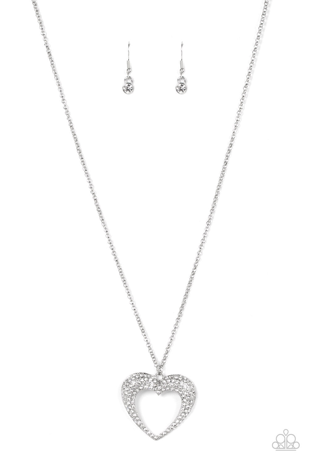Cupid Charisma - White Necklace  - Paparazzi Accessories - Paparazzi Accessories 