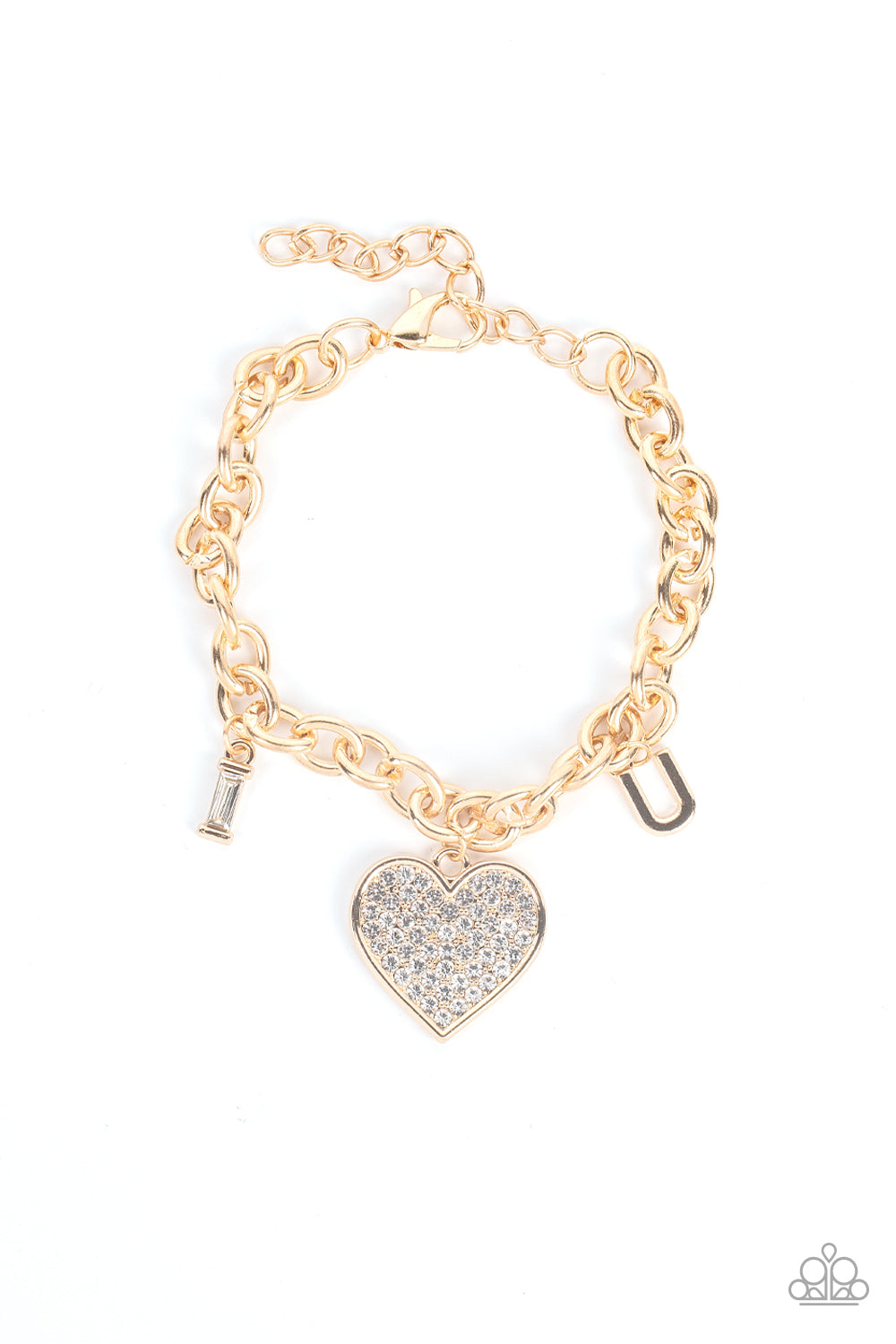 Declaration of Love - Gold Bracelet - Paparazzi Accessories - Paparazzi Accessories 