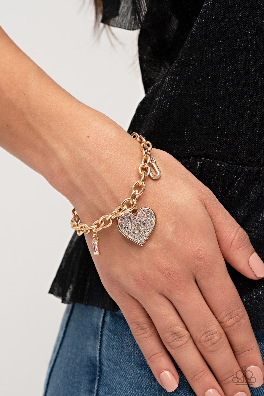 Declaration of Love - Gold Bracelet - Paparazzi Accessories - Paparazzi Accessories 