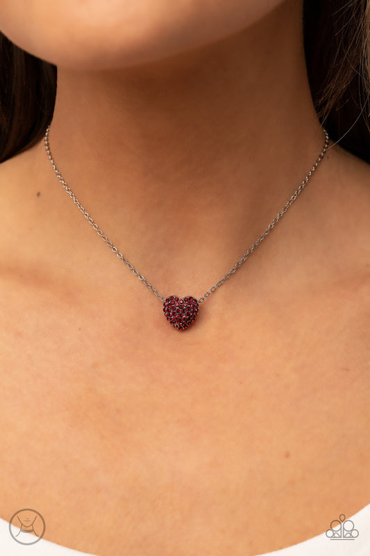 Twitterpated Twinkle - Red Necklace - Paparazzi Accessories - Paparazzi Accessories 