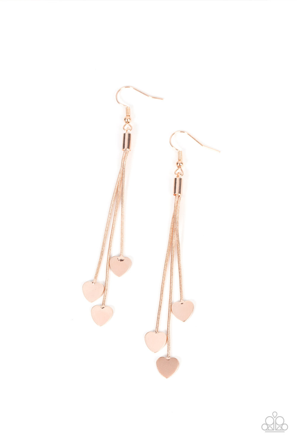 Higher Love - Rose Gold Earrings - Paparazzi Accessories - Paparazzi Accessories 
