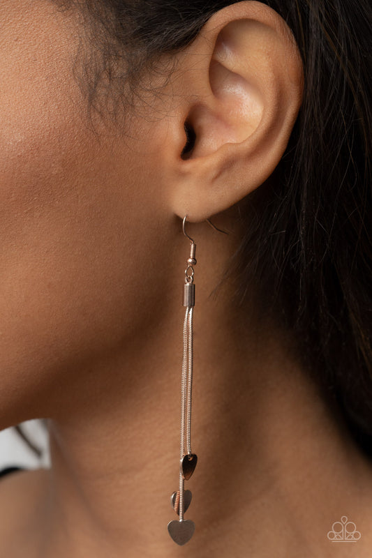 Higher Love - Rose Gold Earrings - Paparazzi Accessories - Paparazzi Accessories 