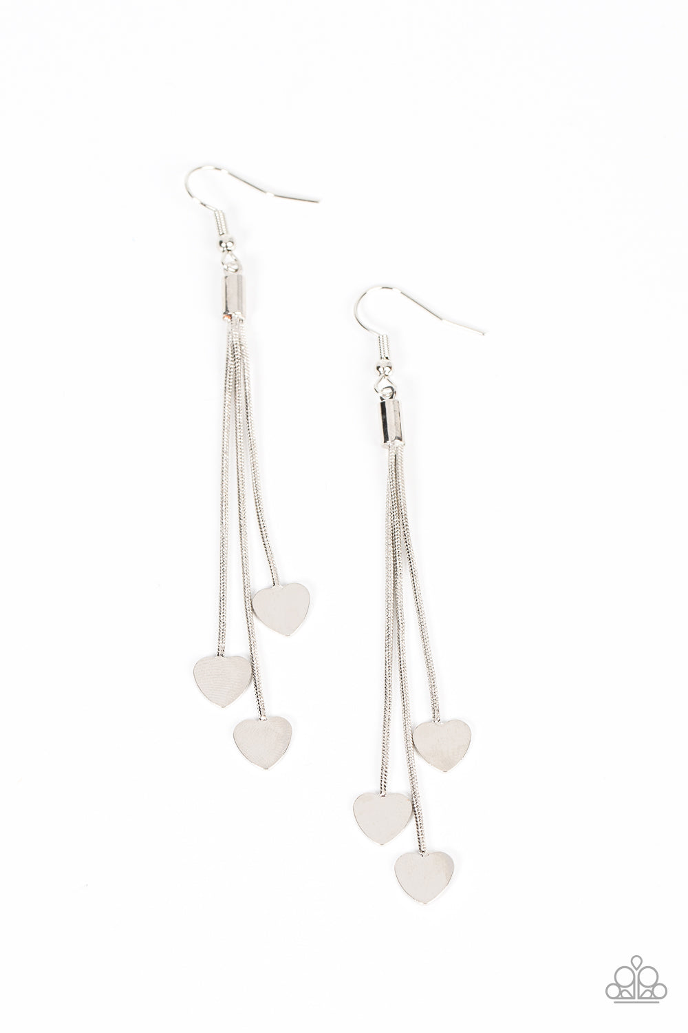 Higher Love - Silver Earrings -Paparazzi Accesseories - Paparazzi Accessories 