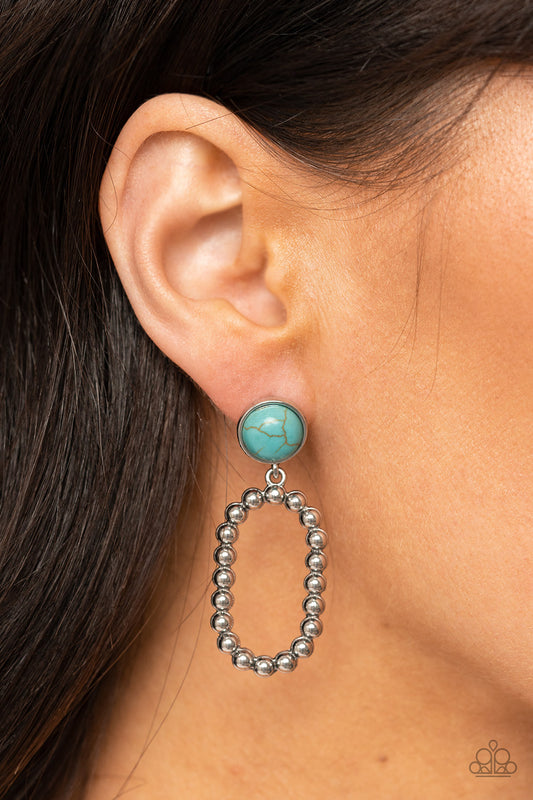 Riverbed Refuge - Blue Earrings  - Paparazzi Accessories - Paparazzi Accessories 