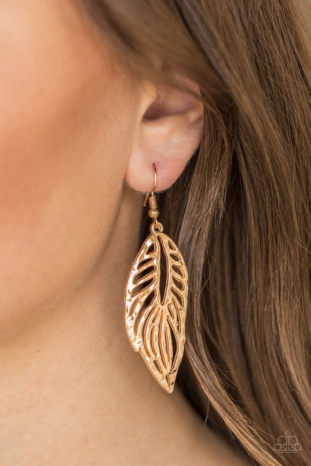 Come Home To Roost - Gold Earrings - Paparazzi Accessories - Paparazzi Accessories 