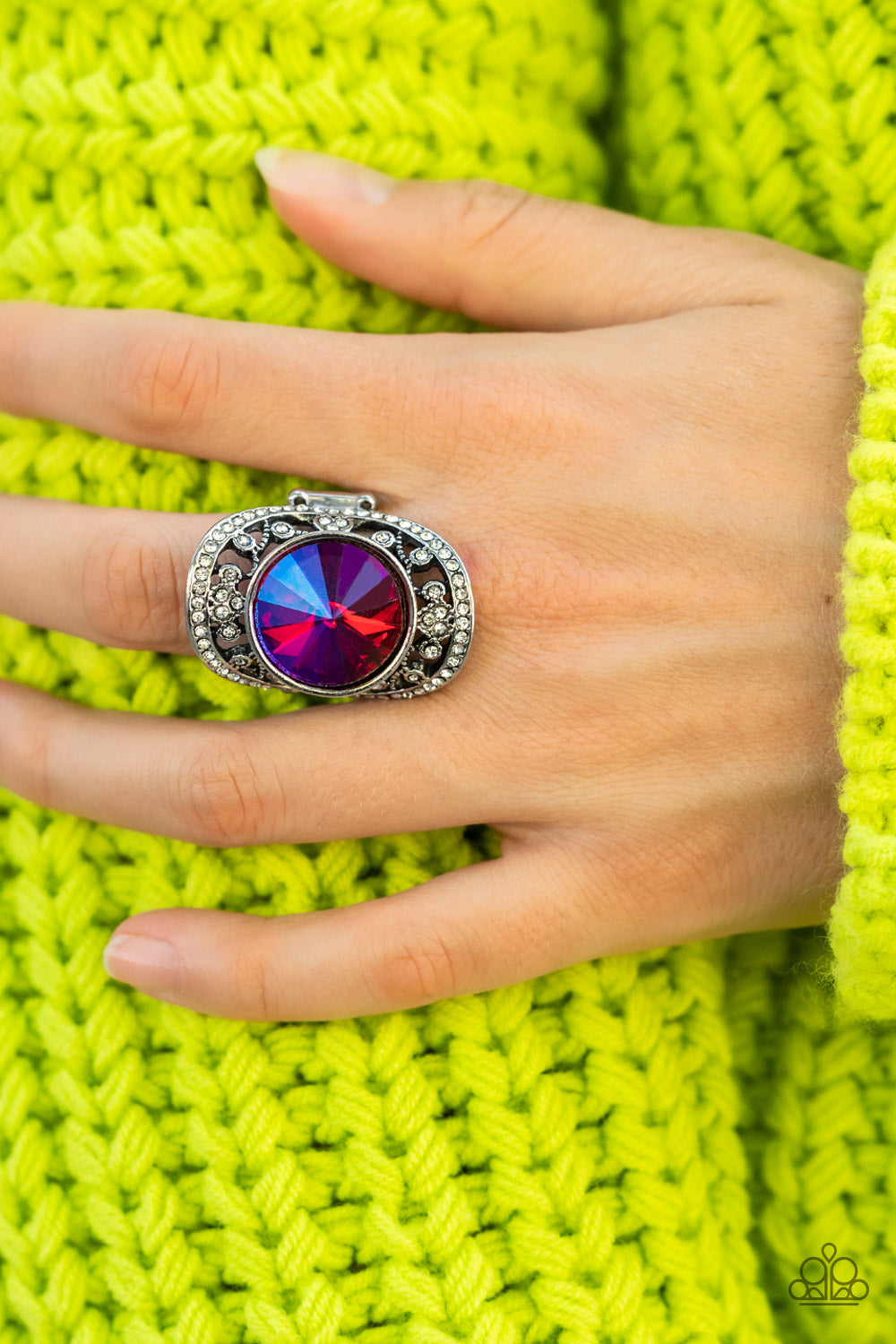 Galactic Garden - Pink Ring - Paparazzi Accessories 