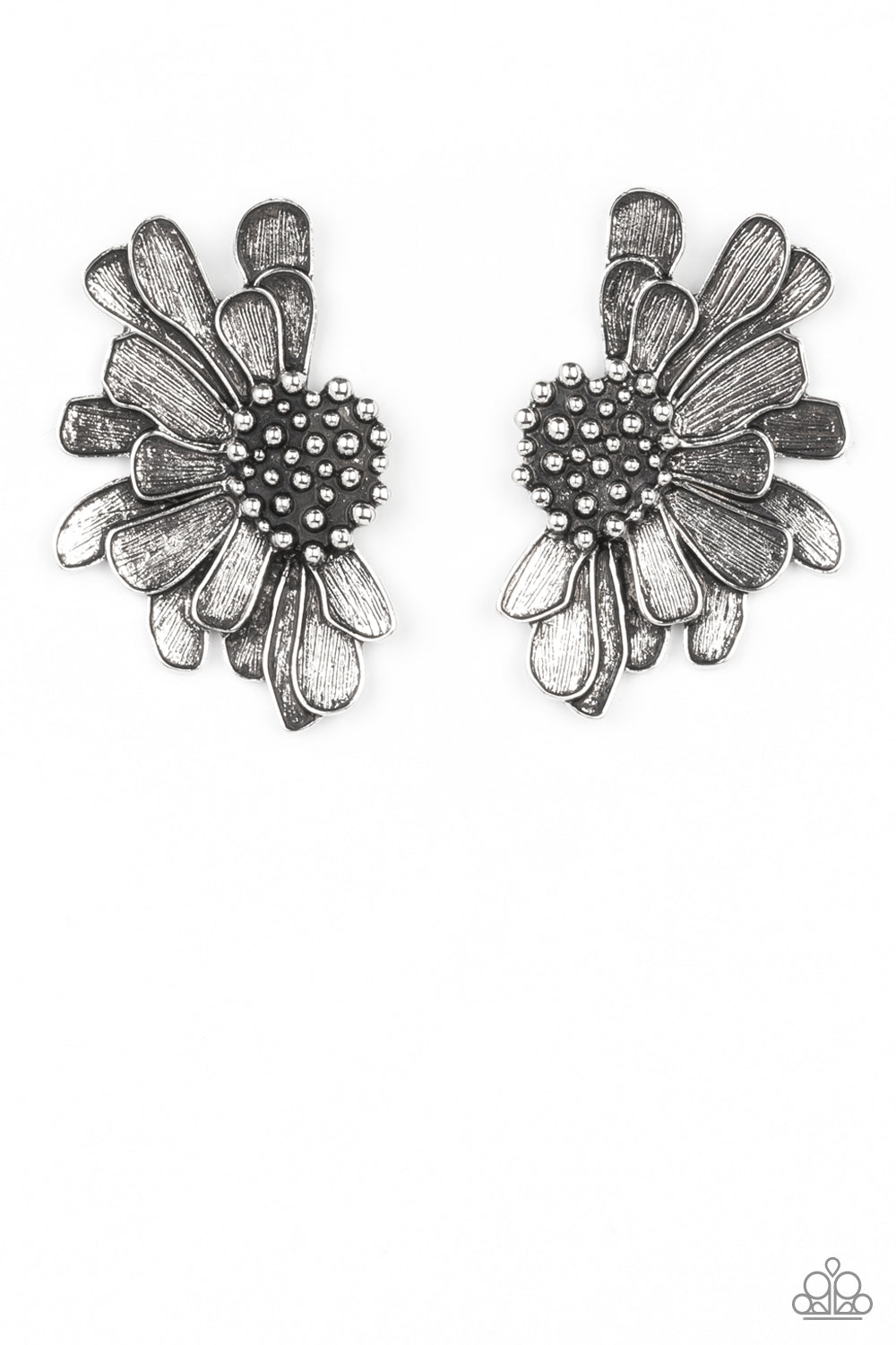 Farmstead Meadow - Silver Earrings - Paparazzi Accessories 