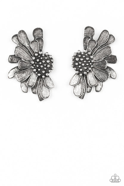 Farmstead Meadow - Silver Earrings - Paparazzi Accessories 