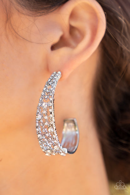 Cold as Ice - White Earrings - Paparazzi Accessories 
