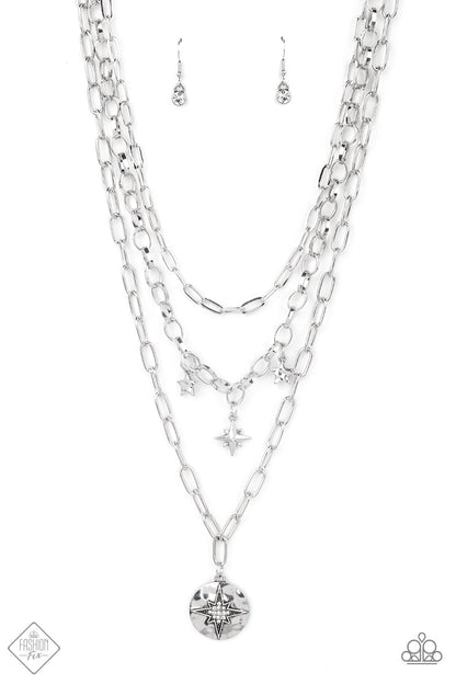 Under the Northern Lights - White Necklace - Paparazzi Accessories 