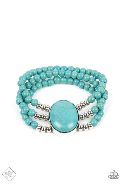 Stone Pools - Blue Bracelet - Paparazzi Accessories 